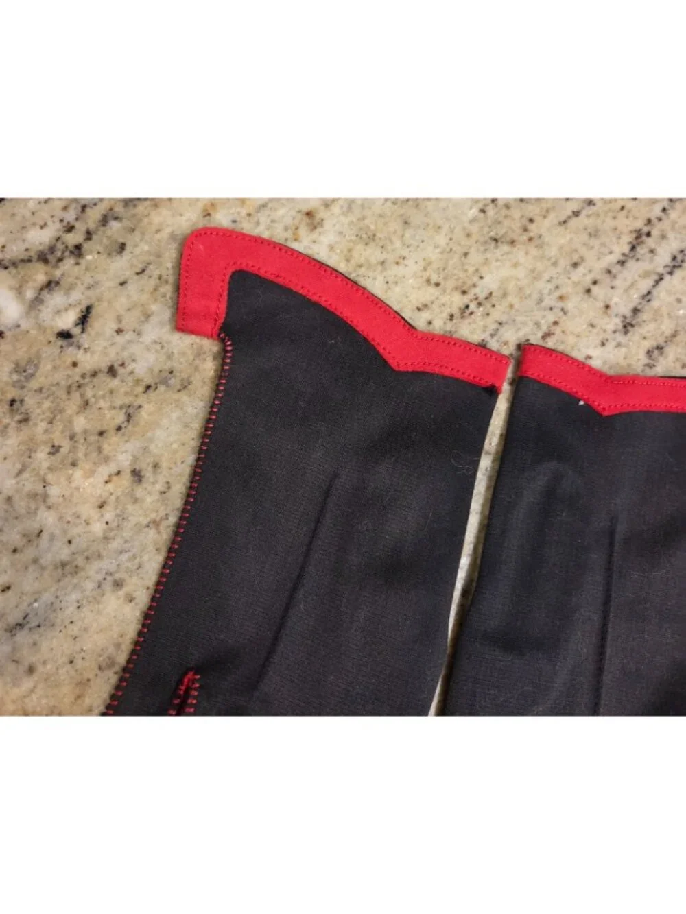 Vintage Womens Size M Gray Red Nylon Stretch Formal Gloves Shalimar